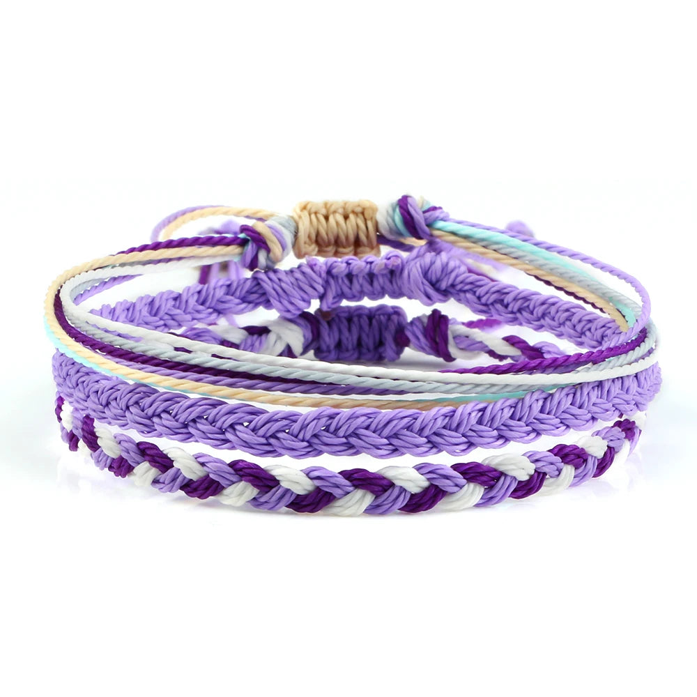 3Pcs/set Waterproof Wax Thread Braided Bracelets Women Men Handmade Multicolor Tibetan Buddhist Bracelet Friendship Yoga Jewelry - iinnovix