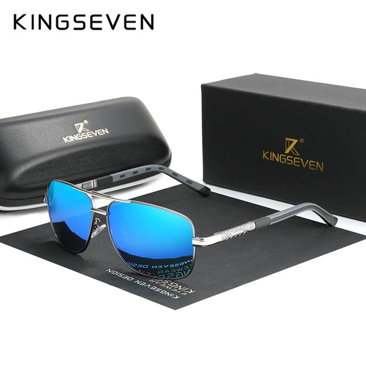 Lunettes de soleil polarisées KINGSEVEN™ 724 – Édition Bleu Chrome - iinnovix