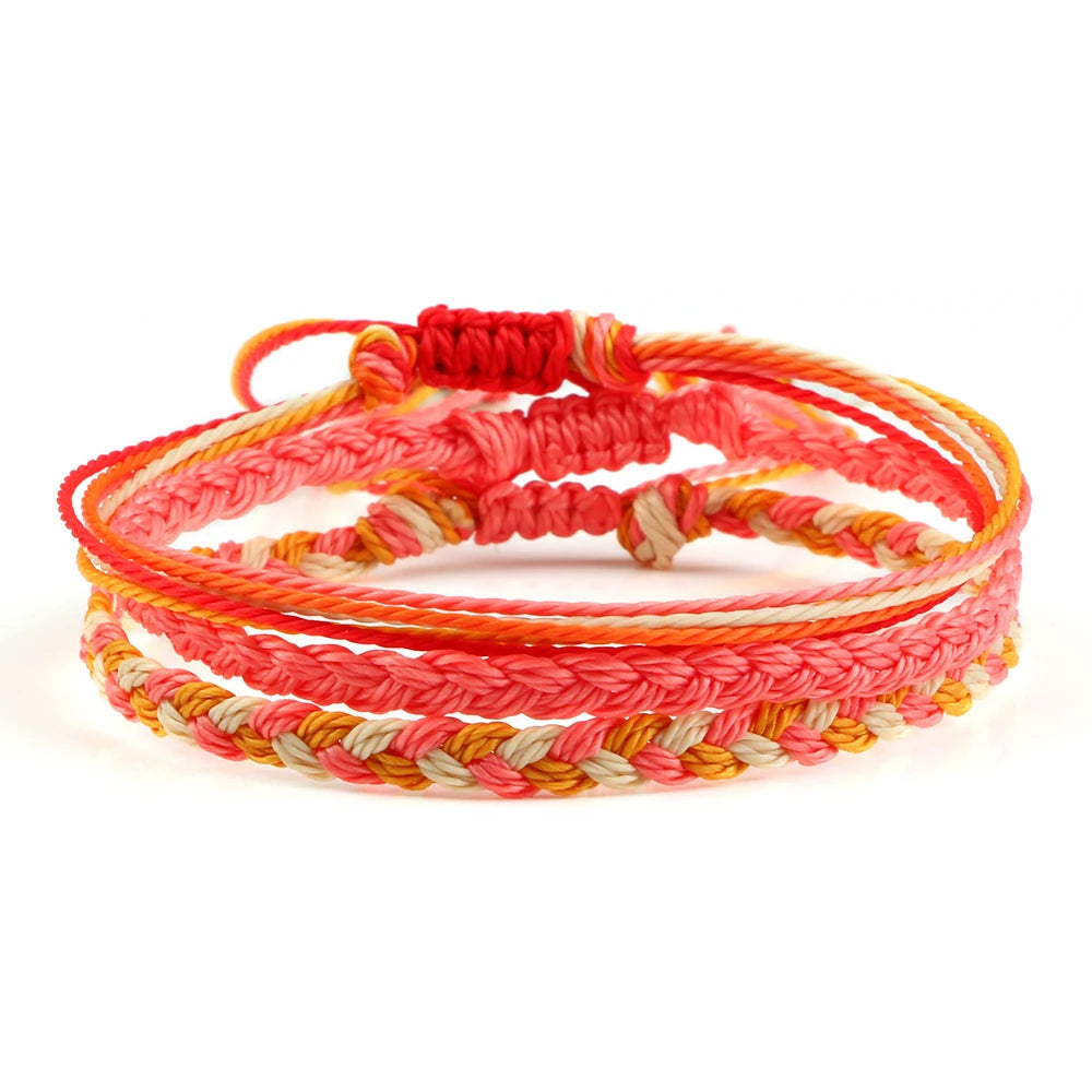 3Pcs/set Waterproof Wax Thread Braided Bracelets Women Men Handmade Multicolor Tibetan Buddhist Bracelet Friendship Yoga Jewelry - iinnovix