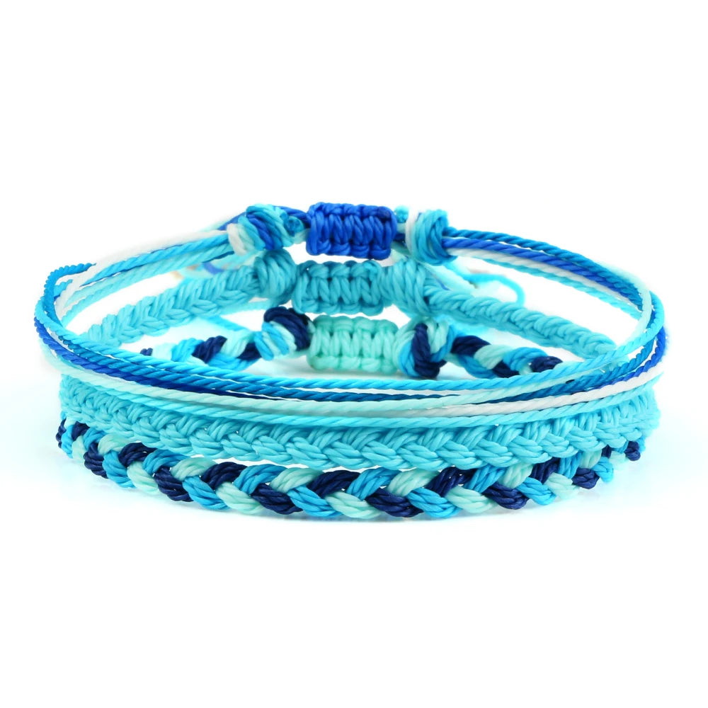 3Pcs/set Waterproof Wax Thread Braided Bracelets Women Men Handmade Multicolor Tibetan Buddhist Bracelet Friendship Yoga Jewelry - iinnovix